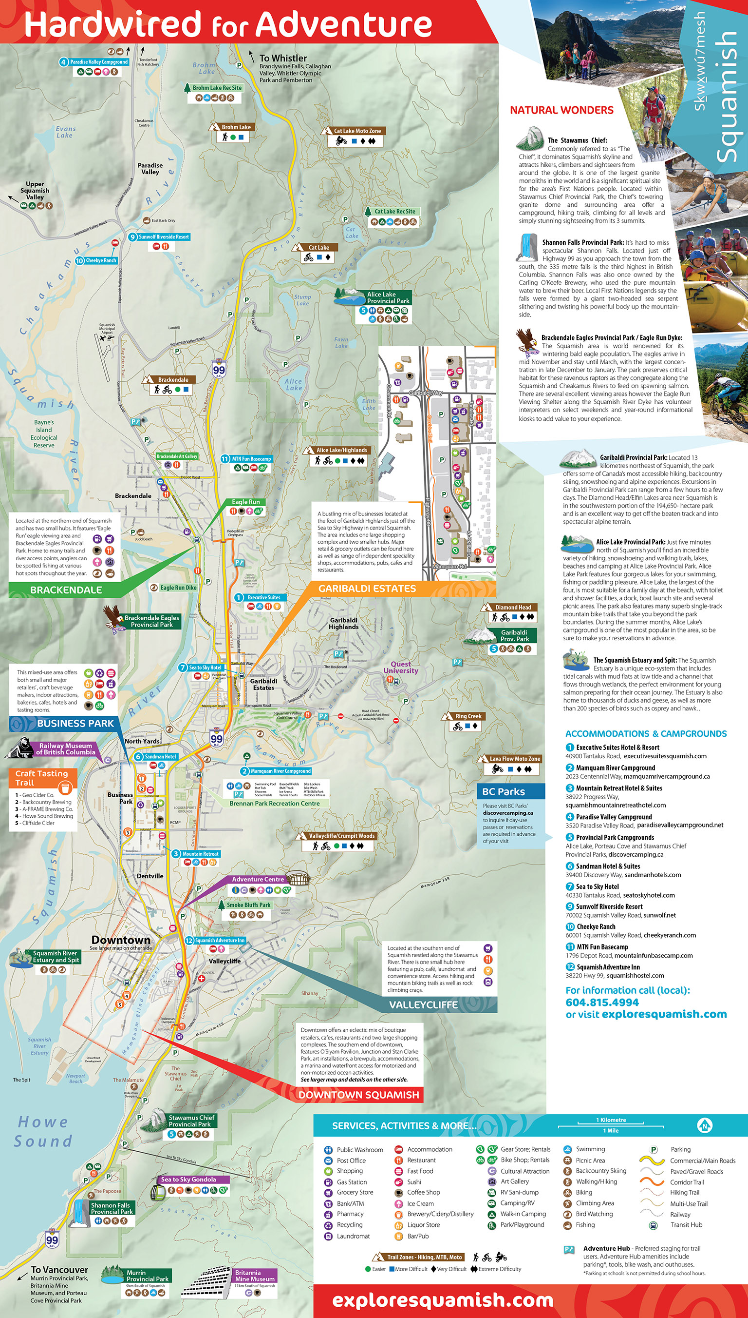 TrailMapps: Tourism Squamish Visitors Brochure