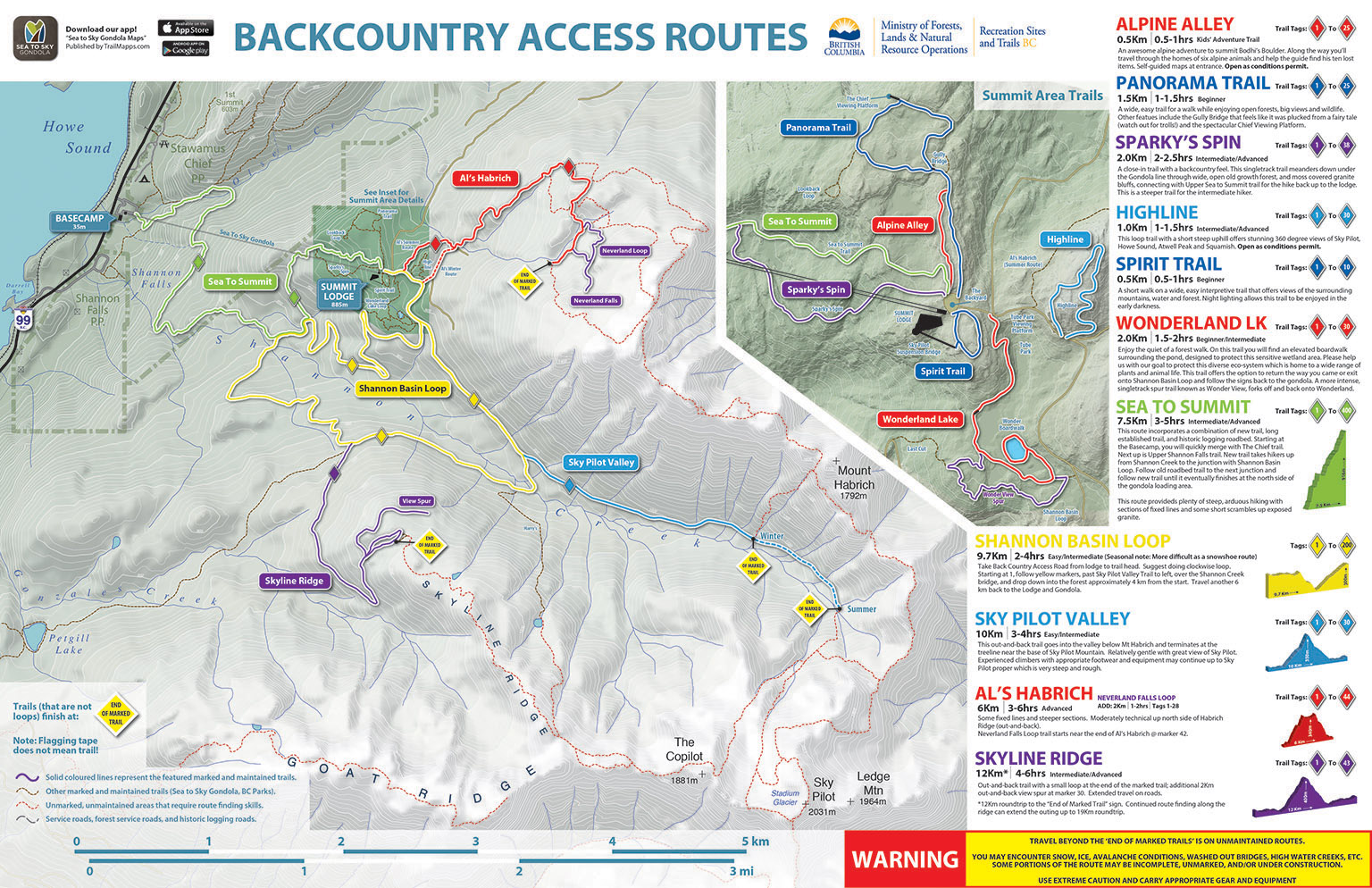 TrailMapps: Sea to Sky Gondola Backcountry Access Map