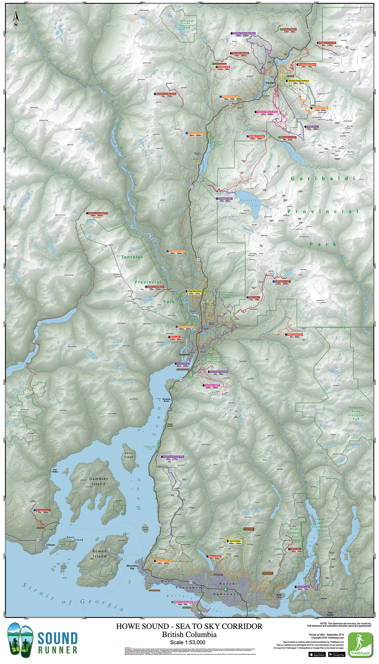 TrailMapps: Tourism Squamish Visitors Brochure